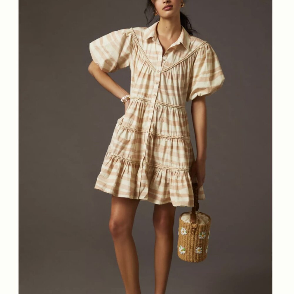Let Me Be Striped Cotton Mini Dress